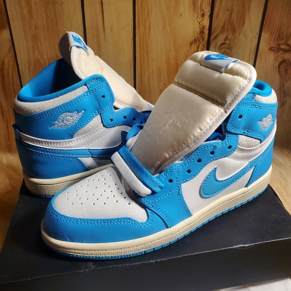 Kids Sz 3Y Air Jordan 1 Retro High OG (PS) Dk Powder Blue - Picture 3 of 11